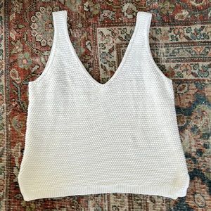 Marine layer white knit tank